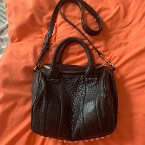 'Rockie - Rose Gold' Leather Crossbody Satchel